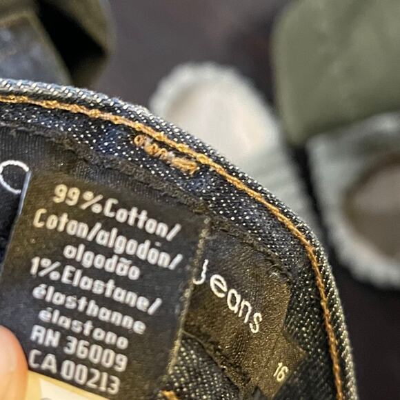 Calvin Klein Jeans Flare Fit Bootcut Plus Size 16 Denim Cotton Casual Western - Picture 4 of 4